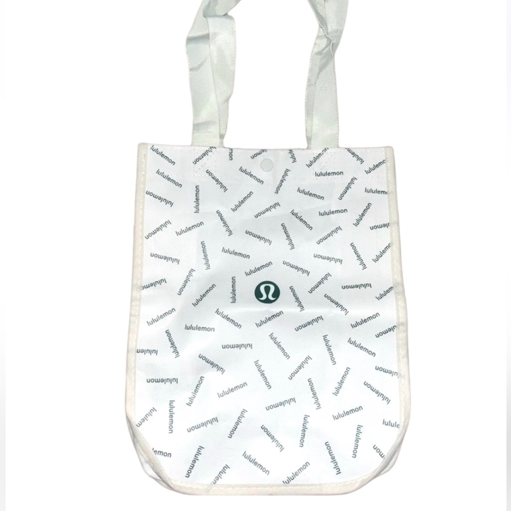 Lululemon Athletica White Tote Bag with Signature Design